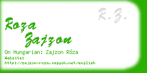 roza zajzon business card