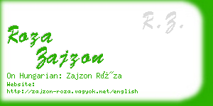 roza zajzon business card